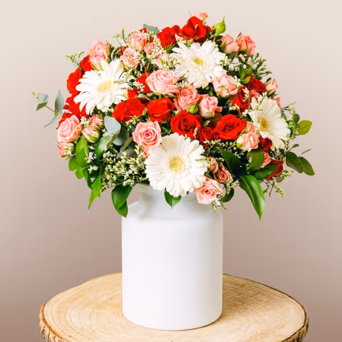 Pure Heart: Spray Roses and Mini Gerberas