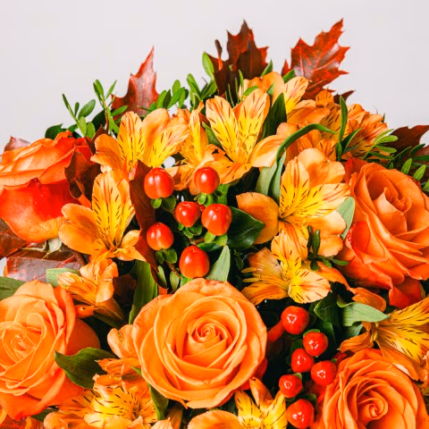 Pumpkin Spice: Roses and Alstroemerias highlight Pumpkin Spice: Roses and Alstroemerias highlight