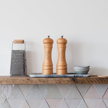 Personalised salt & pepper grinder set - Large Personalised salt & pepper grinder set - Large