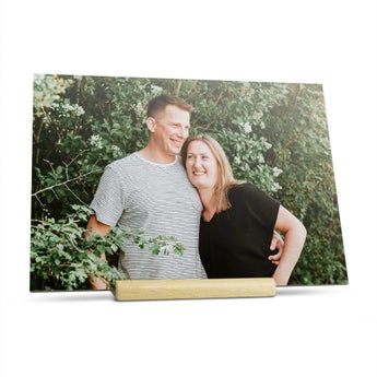 Personalised wooden Valentines card - landscape