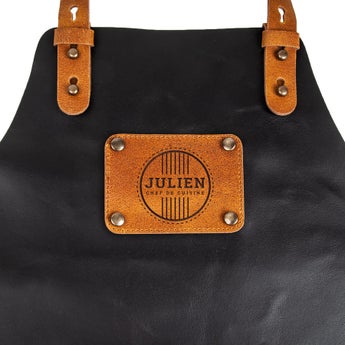 Personalized leather apron - Black Personalized leather apron - Black