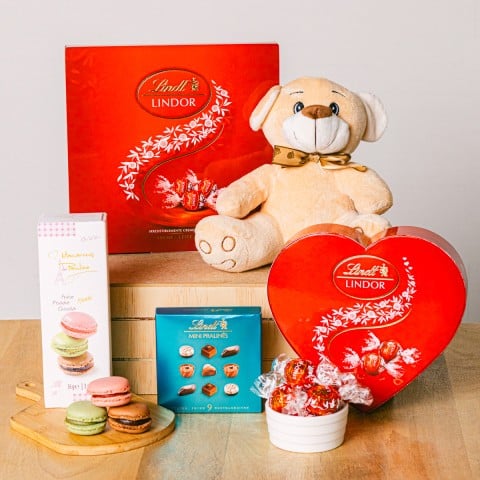 Darlin’: Selection of Sweet Treats and Teddy Bear