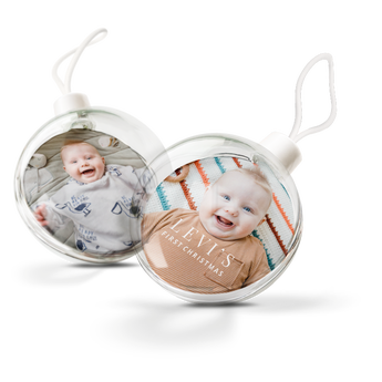Product photo for Baby's first Christmas bauble (set of 2)