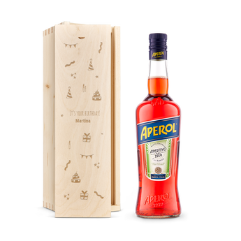 Liqueur in engraved case - Aperol Liqueur in engraved case - Aperol